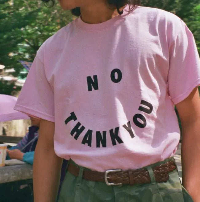 Smiley Face Letter Print Women's Casual T-Shirt