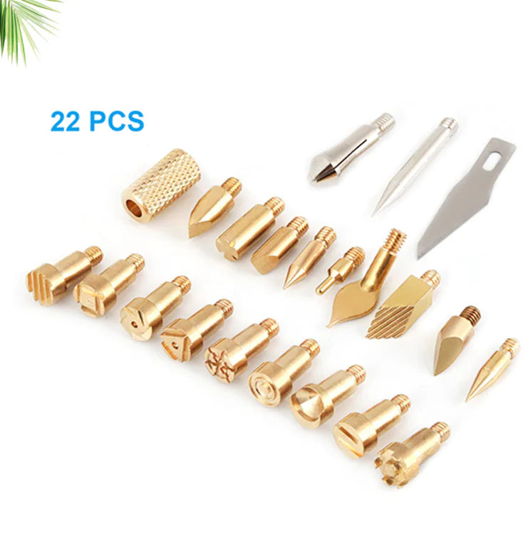 22-Piece Woodburning and Carving Tool Set