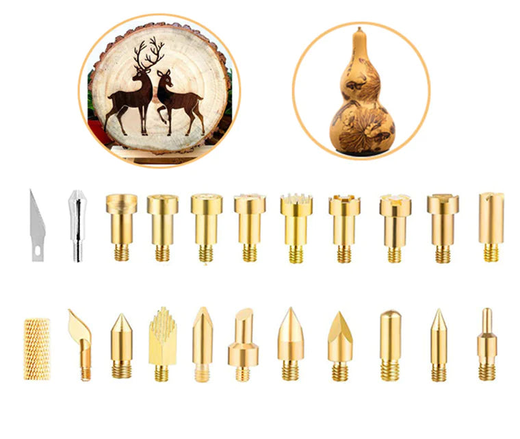 22-Piece Woodburning and Carving Tool Set