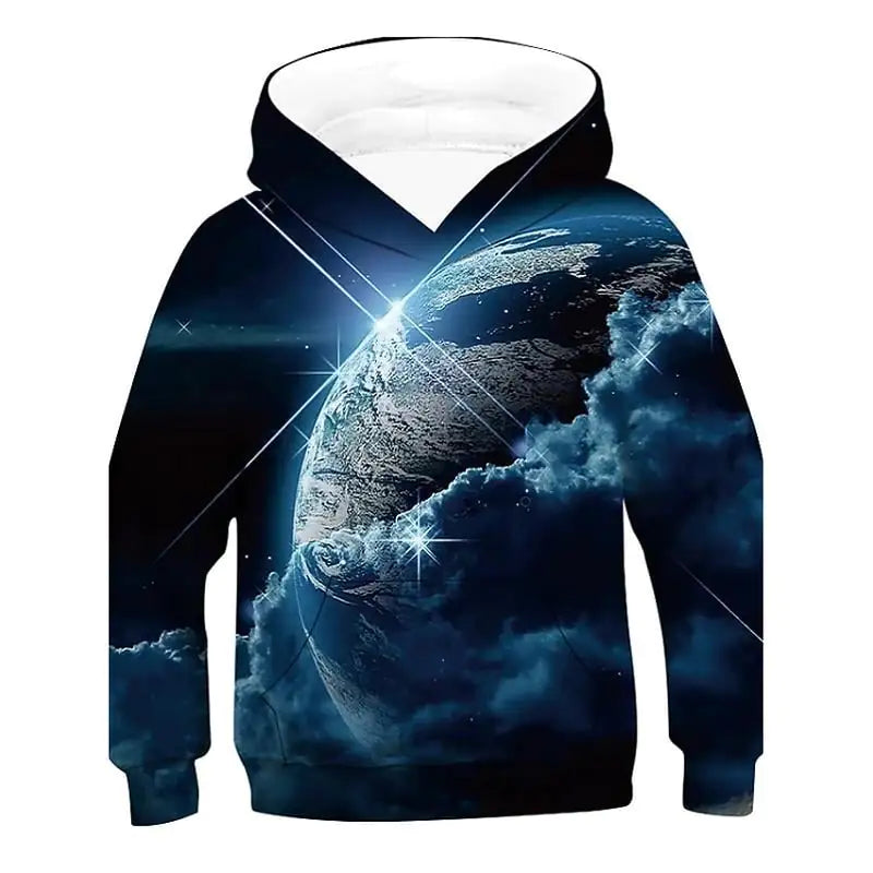 3D Vision Digital Printed Hoodie for Kids