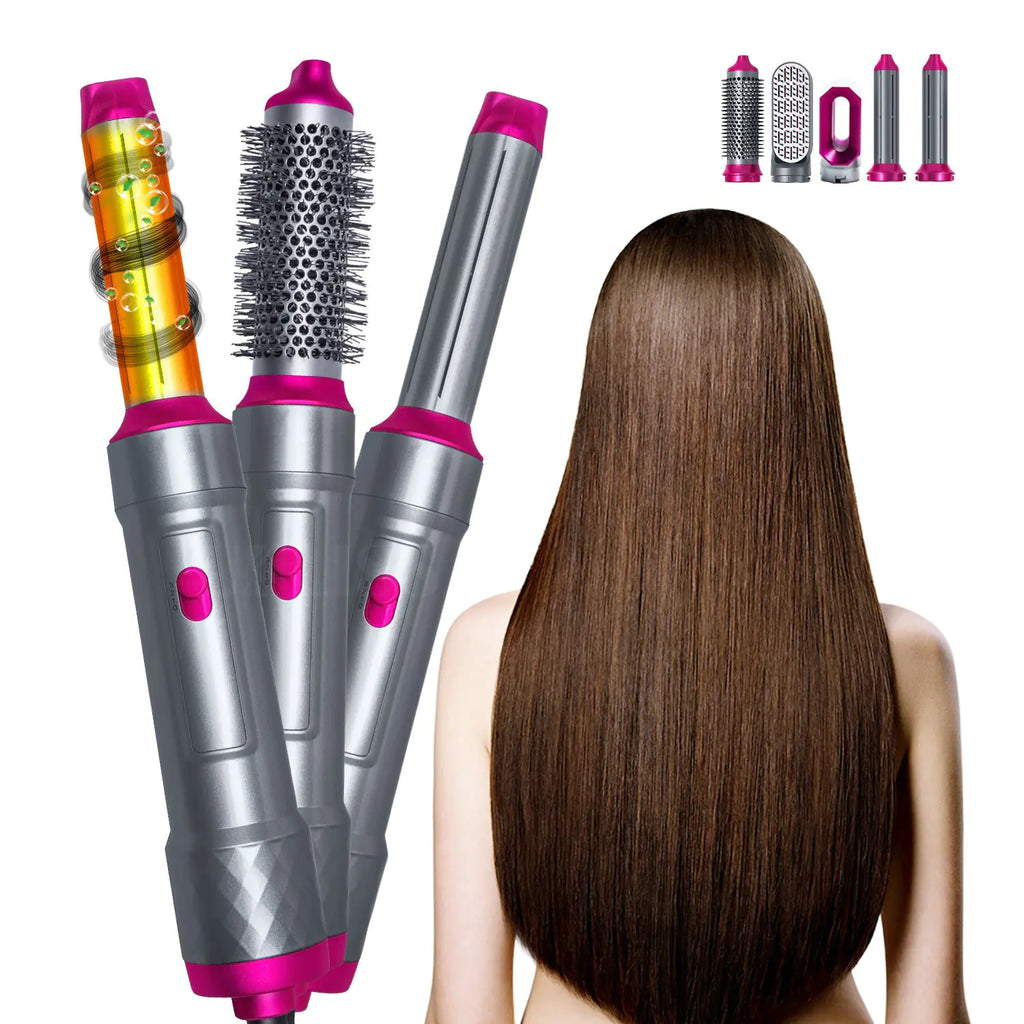 Five In One Multi-headed Hot Air Comb Curling Iron Set