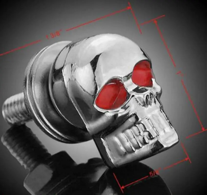 Skull Head Screws for License Plates and Motorcycles