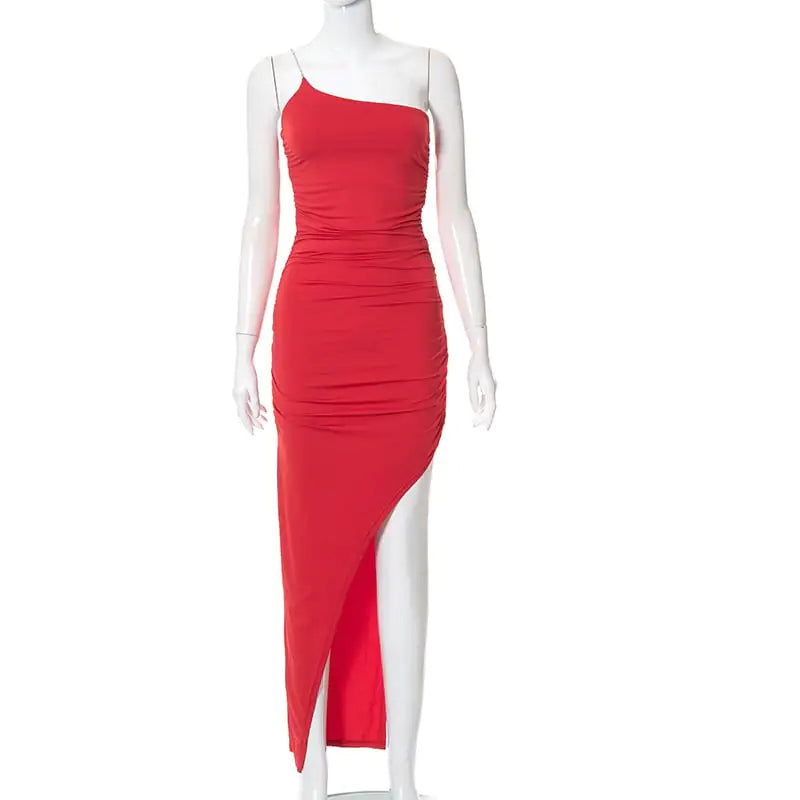 Irregular Dress with Hips in Casual European Style