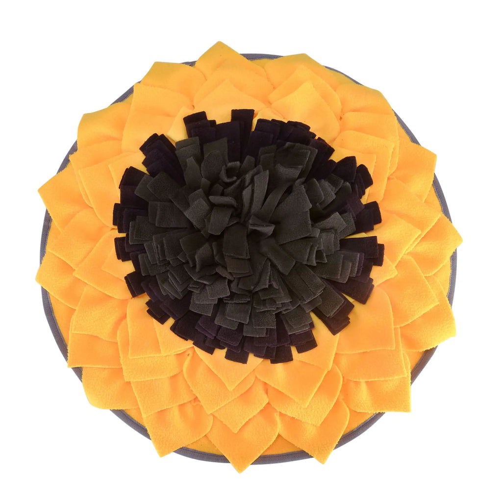 Dog Snuffle Mat with Sunflower Design for Slow Feeding