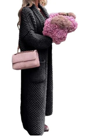 Women's Long Cardigan Sweater (One Piece)