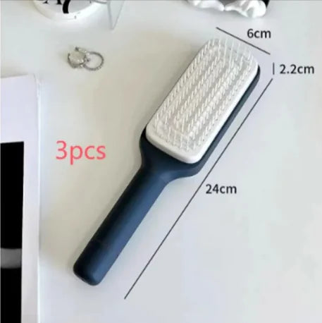 4-in-1 Self-Cleaning Hair Brush