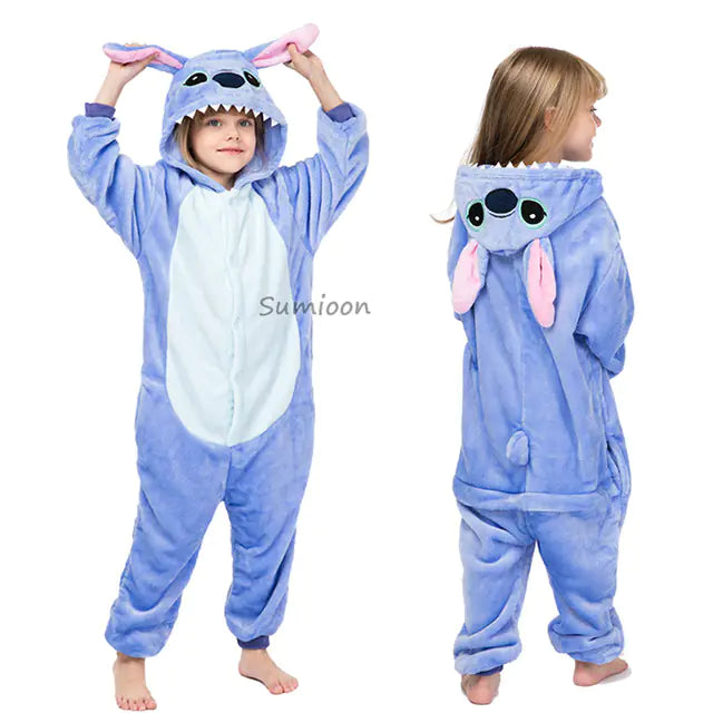 New Children's Winter Pajamas Bodysuit for Boys and Girls