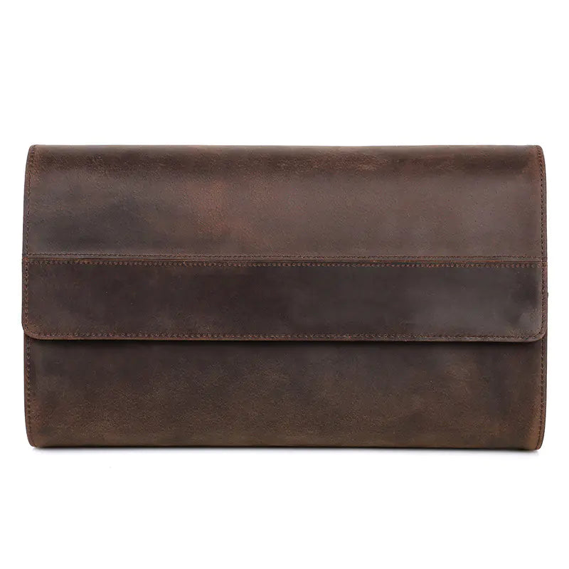 Vintage Crazy Horse Leather Watch Storage Box (8 Slots)