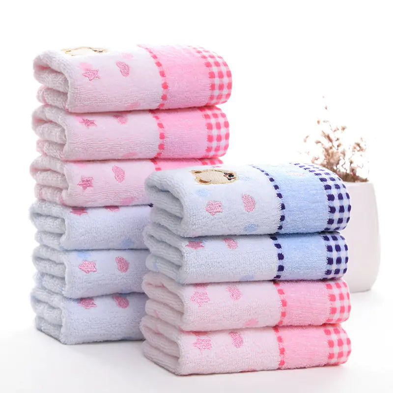 High Quality Cotton Baby Cartoon Bear Towel 25x50cm