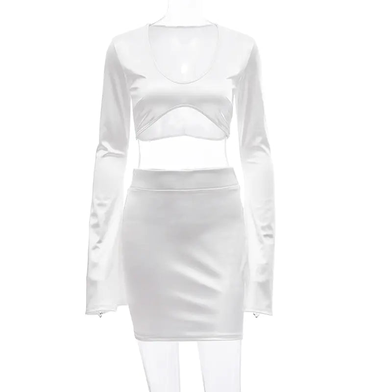 Spring Women's Fashion Set - Top and Skirt Combination