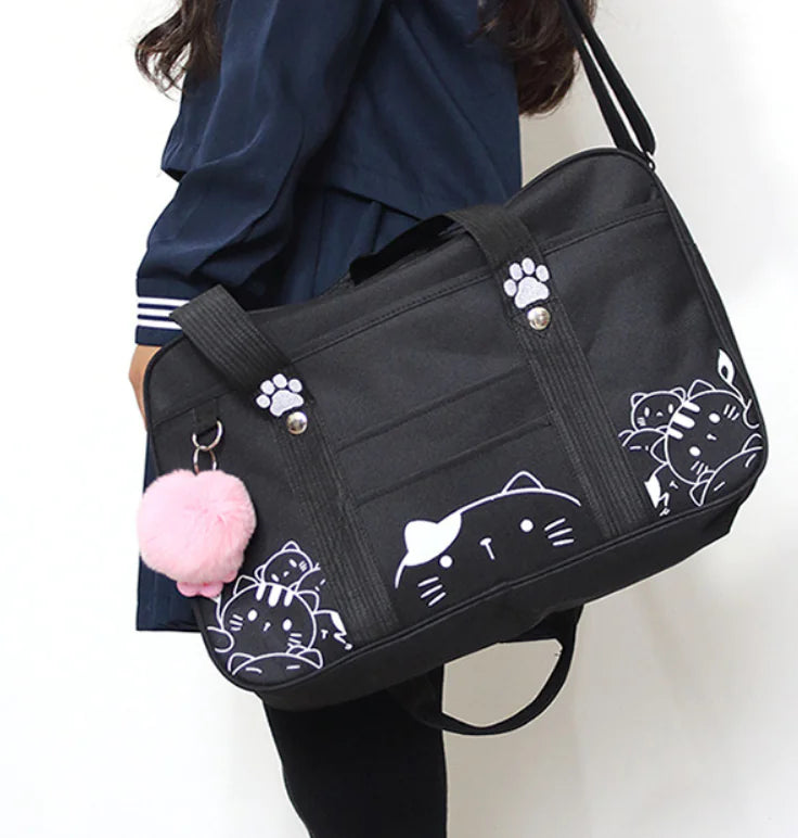 Cat-Themed Backpack, Tote, and Shoulder Bag Collection