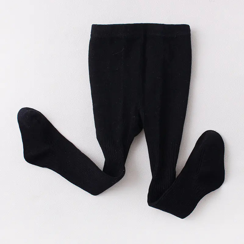 Cotton Children's Leggings with Thin Vertical Stripes