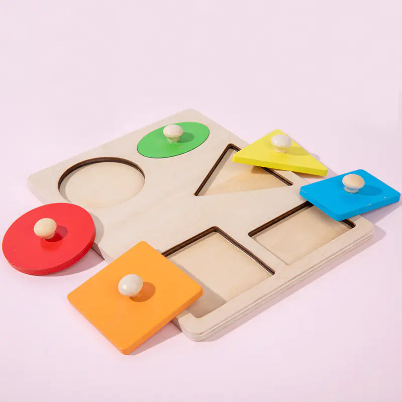 Geometric Shapes Hand-Grip Educational Toy Panel (1pc)