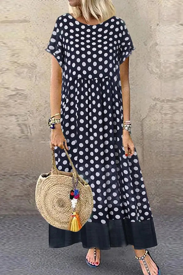 2019 Women's Summer Polka Dot Dress Two-Piece Set
