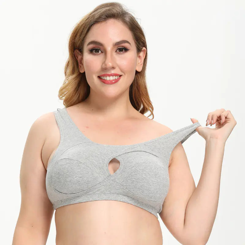Seamless Nursing Bra with Cotton and No Wire Design