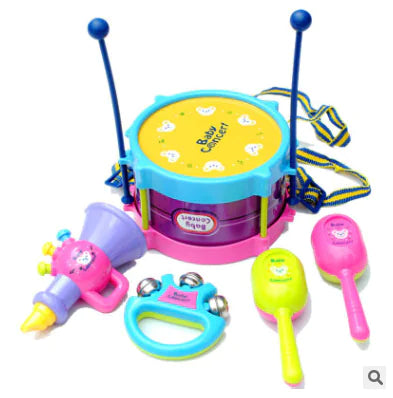 5-Piece Children's Fun Set with Dual-Sided Drums