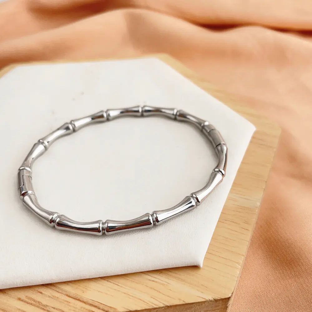 Titanium Steel Closed Bamboo Bracelet for All Matches
