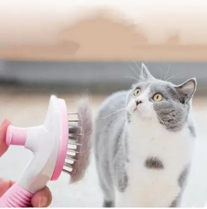 Pet Grooming Brush for Long-Haired Cats and Dogs