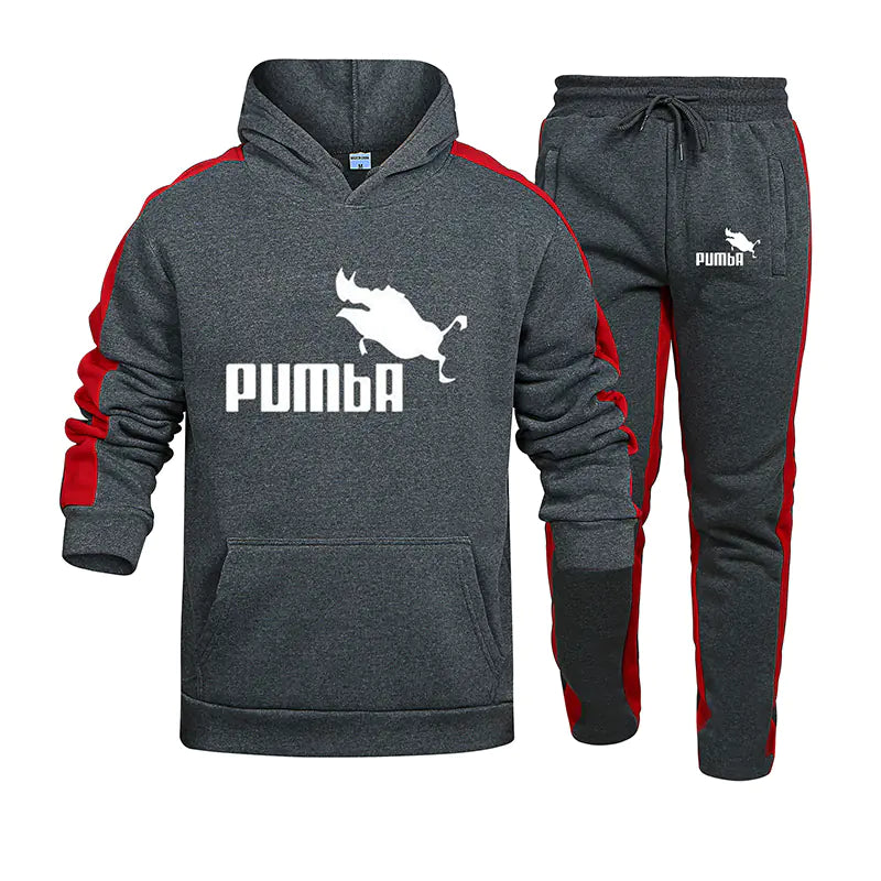 Men's Youth Running Sportswear Printed Hoodie Set