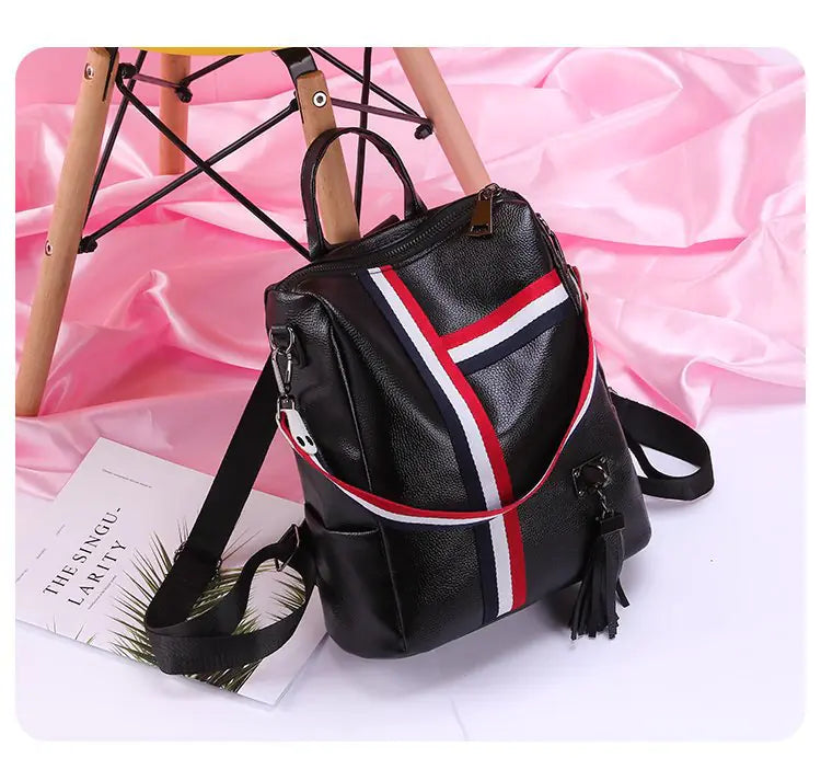 Convertible Two-Way Backpack with Pendant