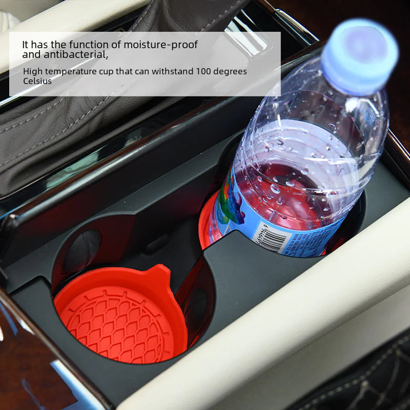 Creative Silicone Car Coaster with Rhinestones