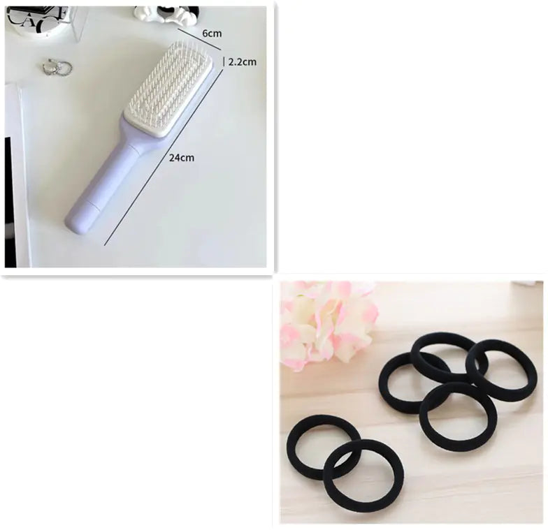 4-in-1 Self-Cleaning Hair Brush