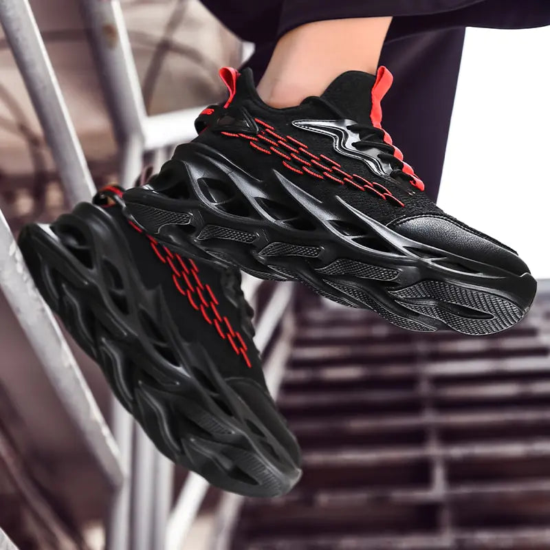 Men's Running Shoes with Flexible Knit Upper (Sizes 39-46)
