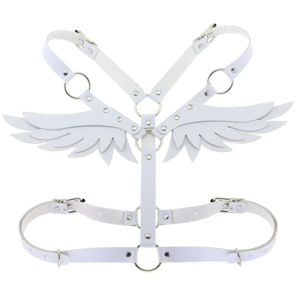 Women's Leather Angel Wings Harness Set
