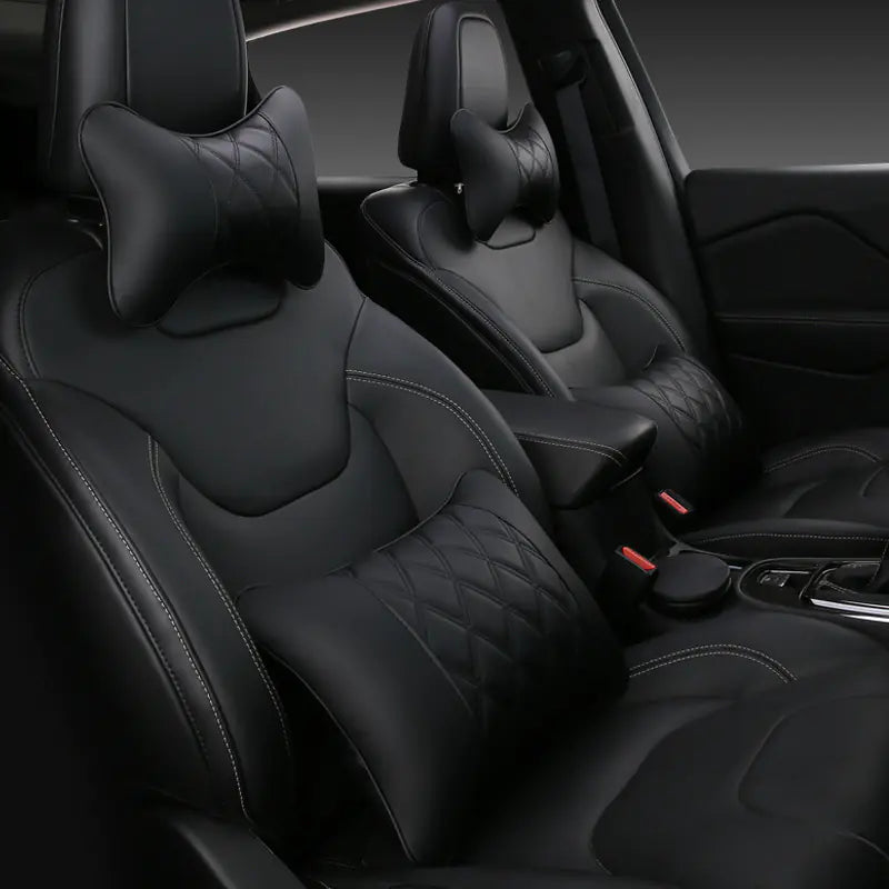 4pcs Multi-color Car Seat Cushions with Neck Support