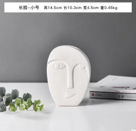 Modern Nordic Face Vase - Creative Ceramic Home Decor
