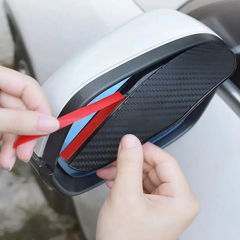 Universal Carbon Fiber Rain Shield for Car Mirrors