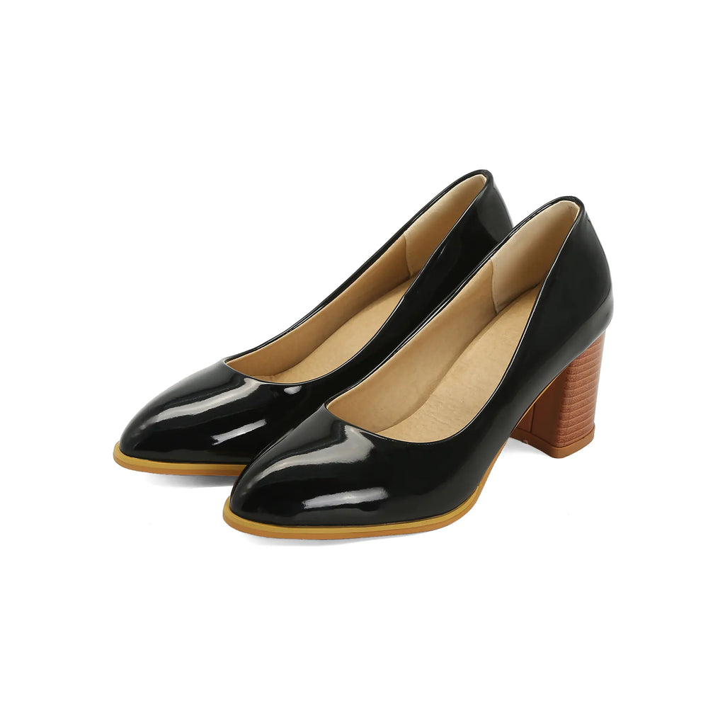 Spring  New Women's Heeled Pointed Shoes (Size 40-48)