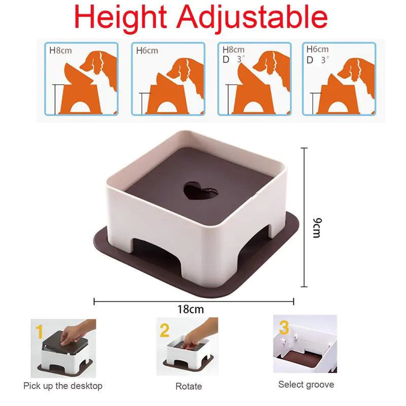 Pet Feeding Station for Cats and Dogs with Bowls
