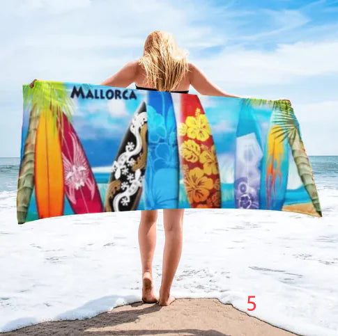 Basketball Print Quick-Drying Beach Towel 150x75cm