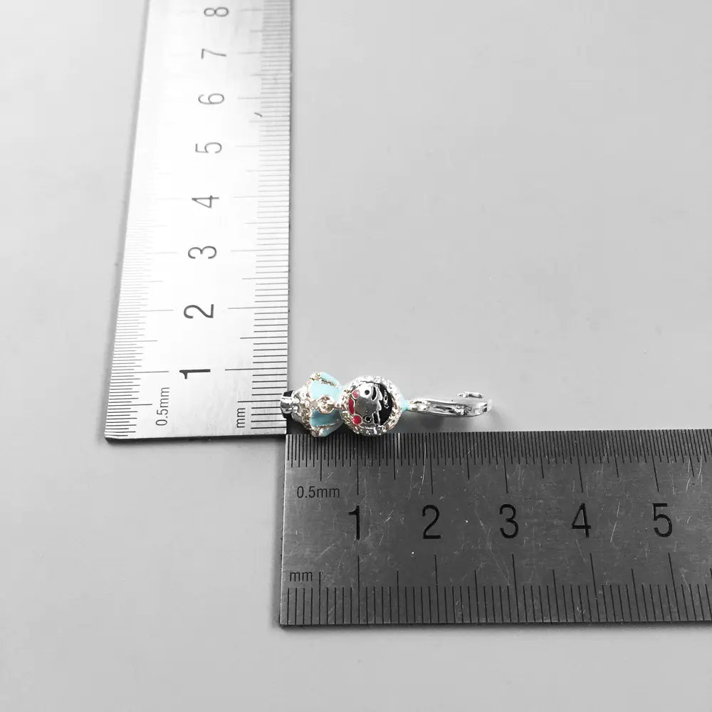 Charming Eskimo Doll Pendant in 925 Silver Jewelry