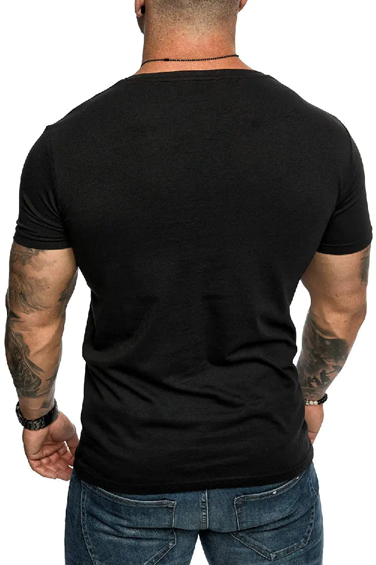 Casual Short Sleeve Round Neck Basic T-Shirt