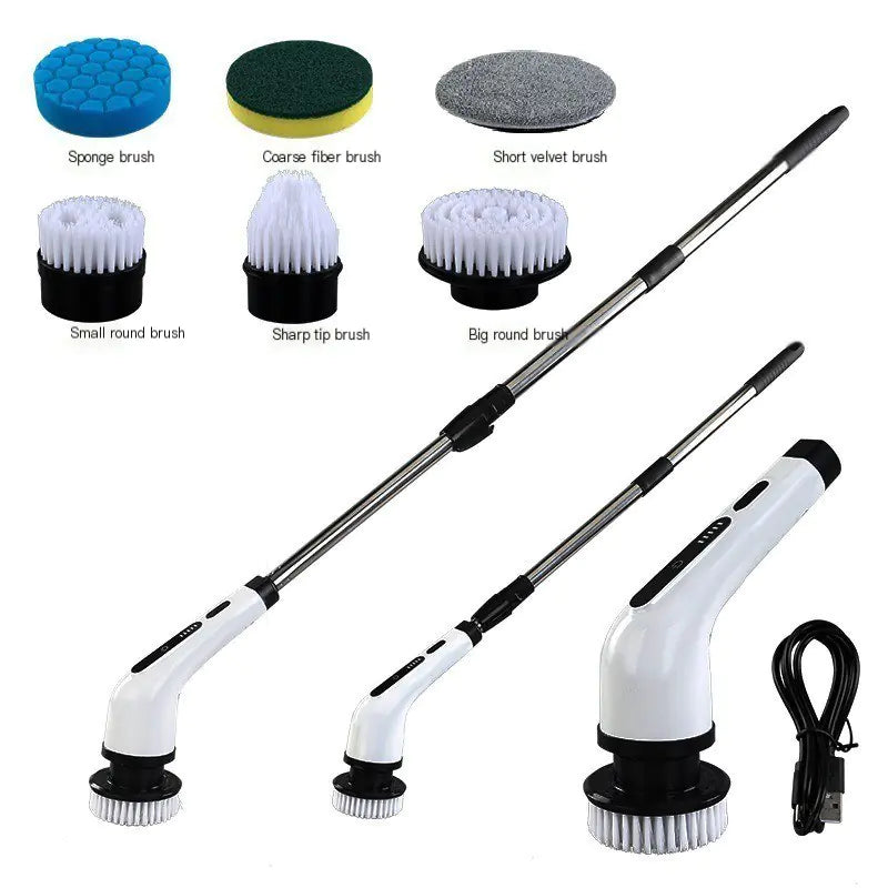 Extendable Wireless Electric Cleaning Brush Set (One Set)