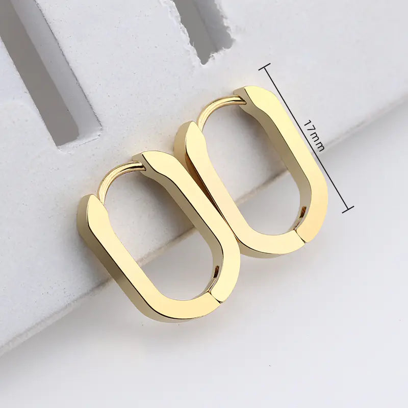 Geometric Titanium Steel Women's Earrings for Daily Wear