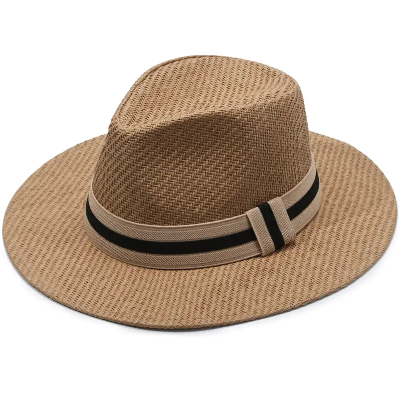 Wide Brim Straw Hat for Beach Sun Protection