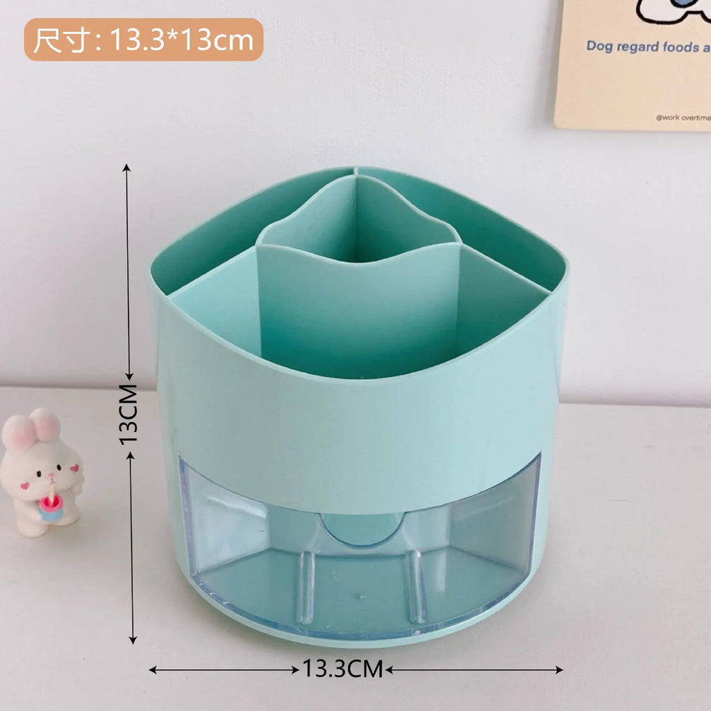 Large Capacity Rotating Pen Holder for Desk Organizer