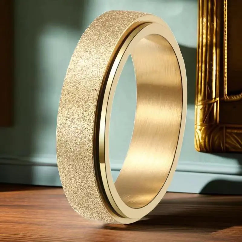 Men's Colorfast Stainless Steel Spinning Ring
