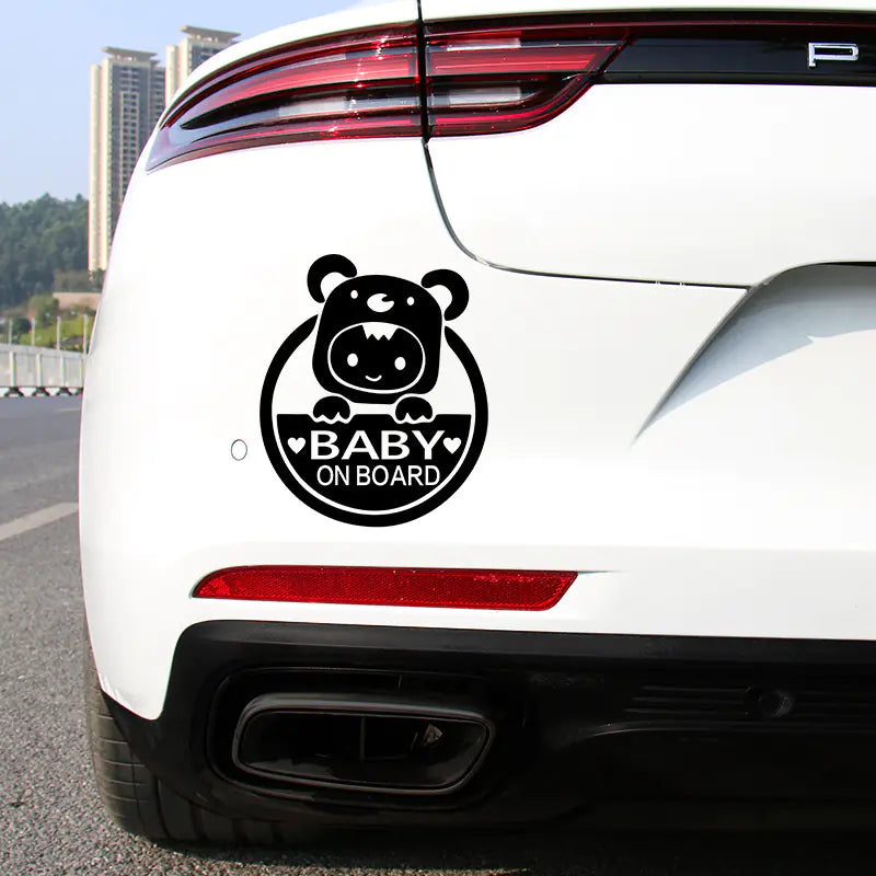 Cute Baby on Board Reflective Car Sticker for Girls