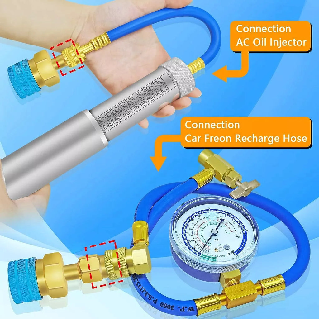 Quick Coupler Adapter Fits Car R1234YF to R134A  A/C High Low Side Conversion Kit