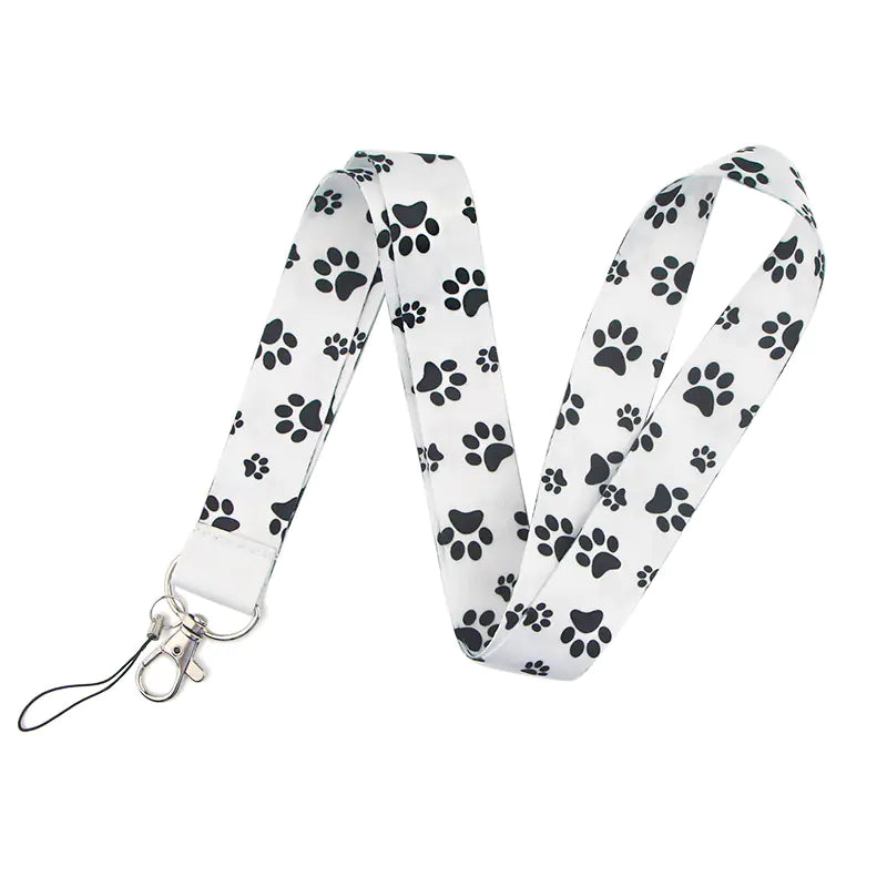 Dog Paw Cartoon Phone Lanyard and Keychain Strap