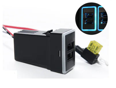 Dual USB Car Charger QC3.0 for Honda Models