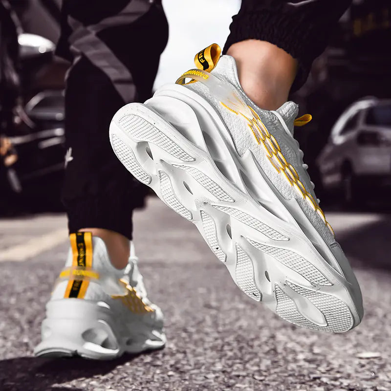 Men's Running Shoes with Flexible Knit Upper (Sizes 39-46)