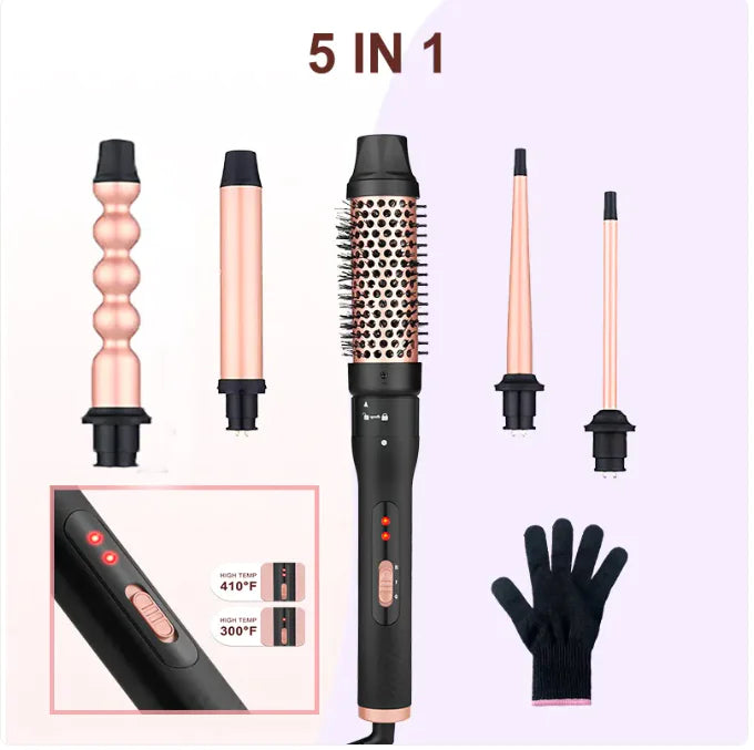 All-in-One Three-Tube Water Wave Hair Curler (Multiple Power Types & Plugs)
