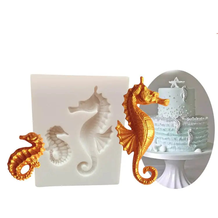 Ocean Series Sea Star & Seahorse Silicone Mold for Baking