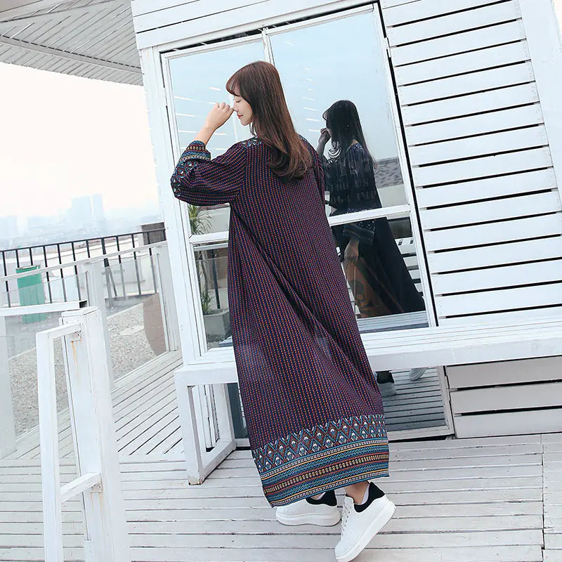 Floral Plus Size Chiffon Cardigan for Summer Beach