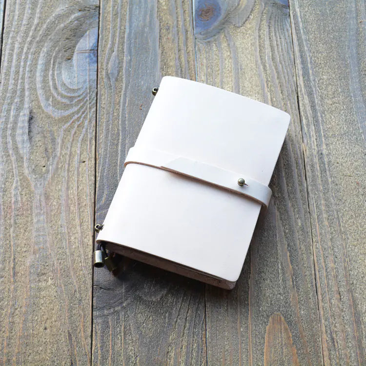 Custom Vintage Leather Notebook with Creative Carving